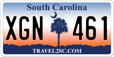 SC license plate XGN461