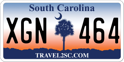 SC license plate XGN464