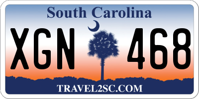 SC license plate XGN468