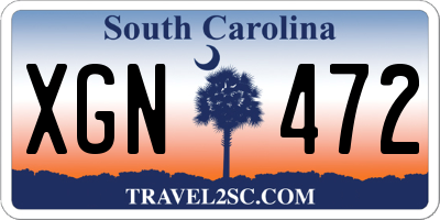 SC license plate XGN472
