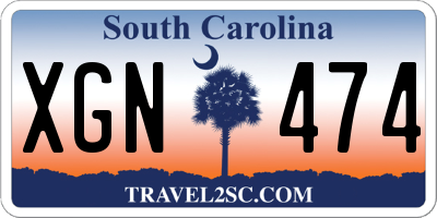 SC license plate XGN474