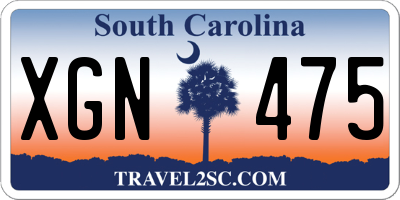 SC license plate XGN475