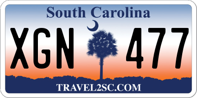 SC license plate XGN477