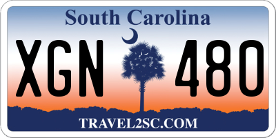 SC license plate XGN480