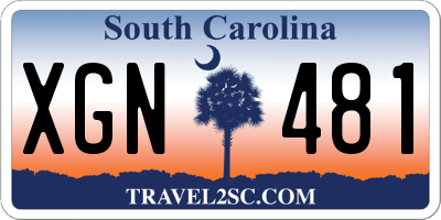 SC license plate XGN481