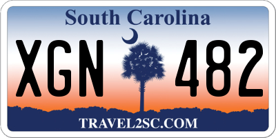 SC license plate XGN482