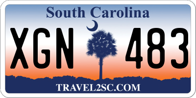 SC license plate XGN483
