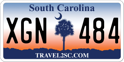 SC license plate XGN484