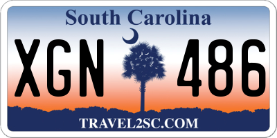 SC license plate XGN486