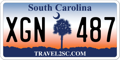 SC license plate XGN487
