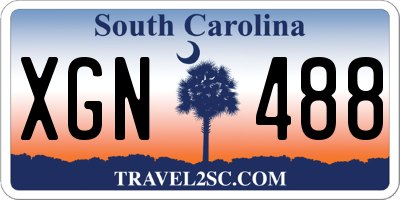 SC license plate XGN488