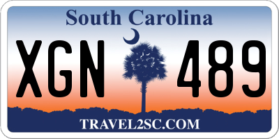 SC license plate XGN489