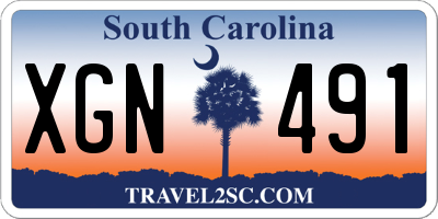 SC license plate XGN491
