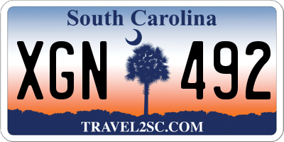 SC license plate XGN492