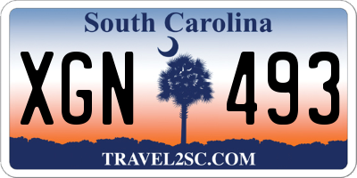 SC license plate XGN493