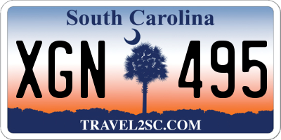 SC license plate XGN495