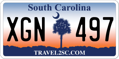 SC license plate XGN497
