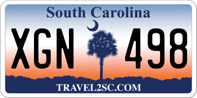 SC license plate XGN498
