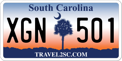 SC license plate XGN501