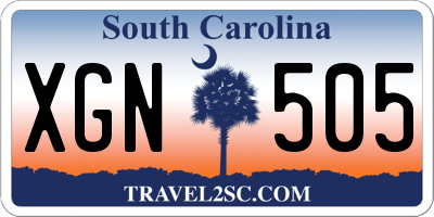 SC license plate XGN505