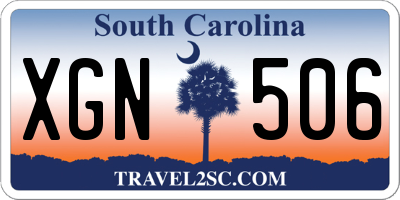 SC license plate XGN506