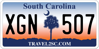 SC license plate XGN507