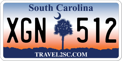 SC license plate XGN512