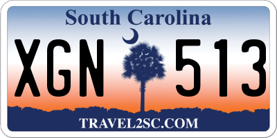 SC license plate XGN513