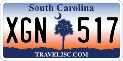 SC license plate XGN517