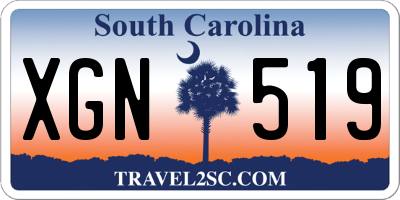 SC license plate XGN519