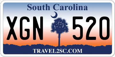 SC license plate XGN520
