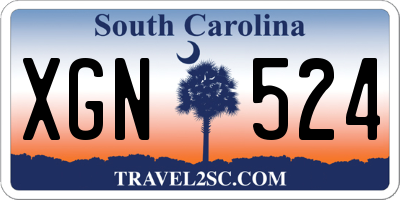 SC license plate XGN524