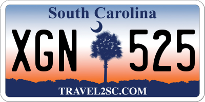 SC license plate XGN525