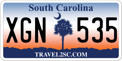 SC license plate XGN535