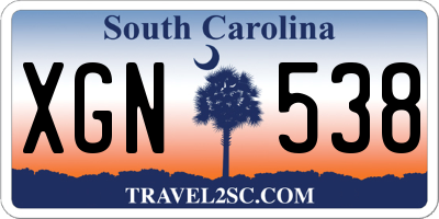 SC license plate XGN538
