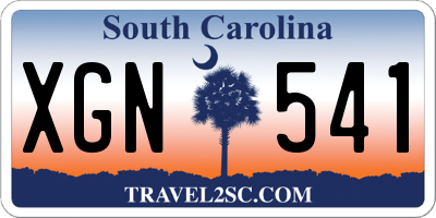SC license plate XGN541