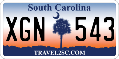 SC license plate XGN543