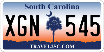 SC license plate XGN545