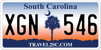 SC license plate XGN546