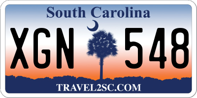 SC license plate XGN548