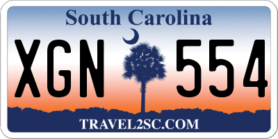 SC license plate XGN554