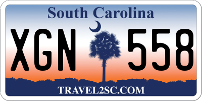 SC license plate XGN558