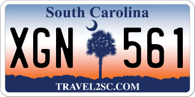 SC license plate XGN561