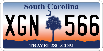 SC license plate XGN566