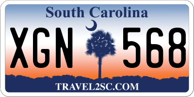 SC license plate XGN568