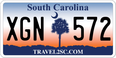 SC license plate XGN572