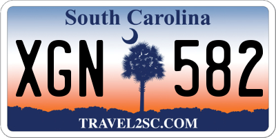 SC license plate XGN582