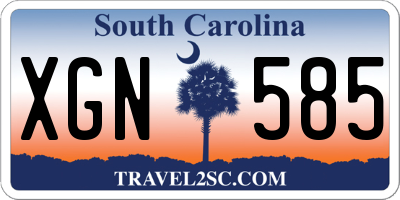 SC license plate XGN585