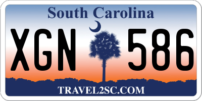 SC license plate XGN586