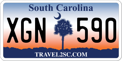 SC license plate XGN590